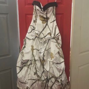 Camouflage prom/wedding dress